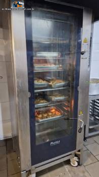 Horno combinado Pr�tica de acero inoxidable, 20 bandejas.