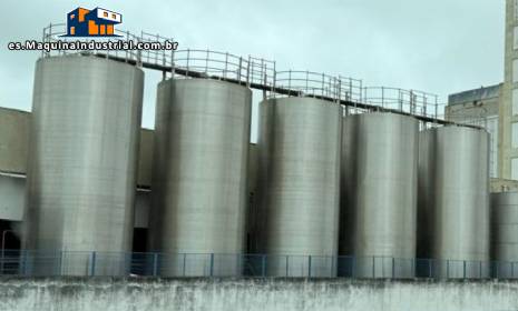 Tanque de almacenamiento de acero inoxidable, 10.000 litros.