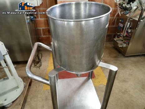 Tanque de trasiego con soporte y ruedas de acero inoxidable 20 litros