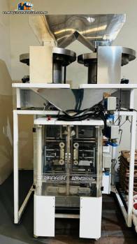 M�quina de envasado Mecapack MD-200L con b�scula doble Helimatic para polvos y granos JHM.