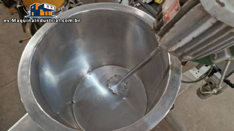 Tanque mezclador elctrico con camisa de acero inoxidable