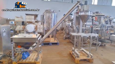 M�quina llenadora vertical de polvo de acero inoxidable Baoyuda con silo transportador de tornillo
