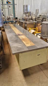 Cinta transportadora con mesa auxiliar de acero inoxidable