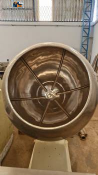 Mquina para grageas recubiertas con tanque de acero inoxidable, 100 litros.