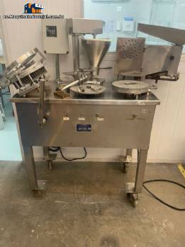 Erli semi-automatic stainless steel capping and filling machine for capsules 0 and 1.