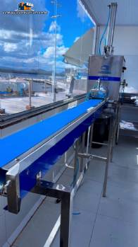 Extrusora monohusillo de acero inoxidable para galletas dulces con cortador automático y cinta transportadora, Raffmaq Extrusora monohusillo de acero inoxidable para galletas dulces con cortador automático y cinta transportadora, Raffmaq